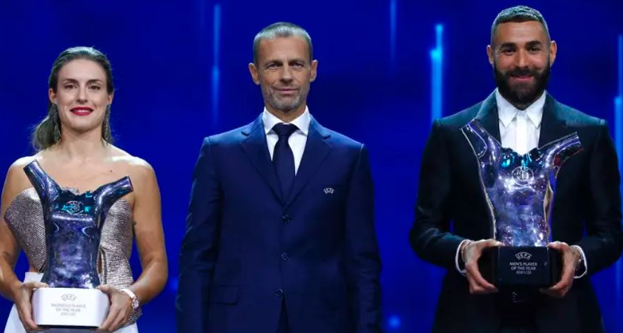 Avrupa'da Yılın erkek futbolcusu Real Madridli Benzema, yılın kadın futbolcusu Barcelonalı Putellas seçildi