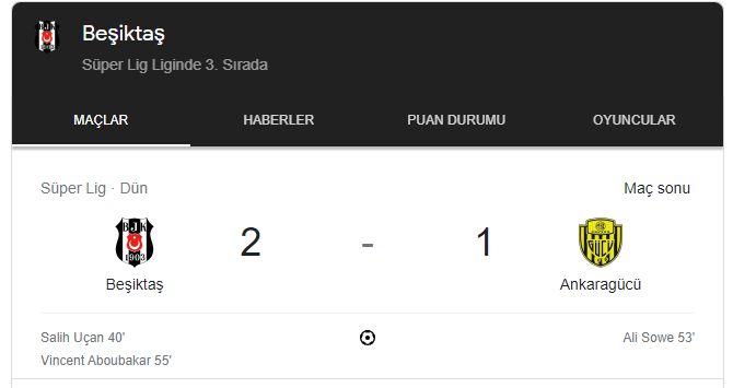 Beşiktaş ligde 3 maç sonra kazandı