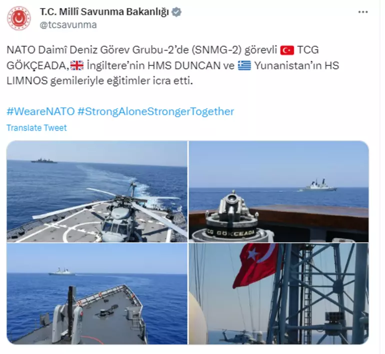 Türk-Yunan gemilerinden ortak tatbikat