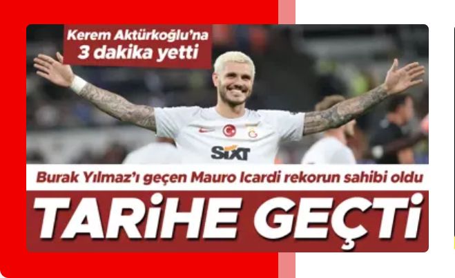 Mauro Icardi, Başakşehir-Galatasaray maçında tarihe geçti! Bir kez daha başardı...