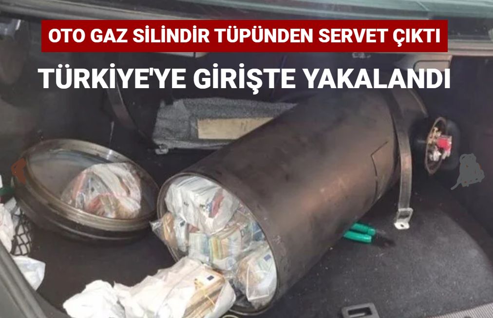 Oto gaz silindir tüpünde gizlenmiş 522 bin euro ile Türkiye'ye geçmeye çalıştılar