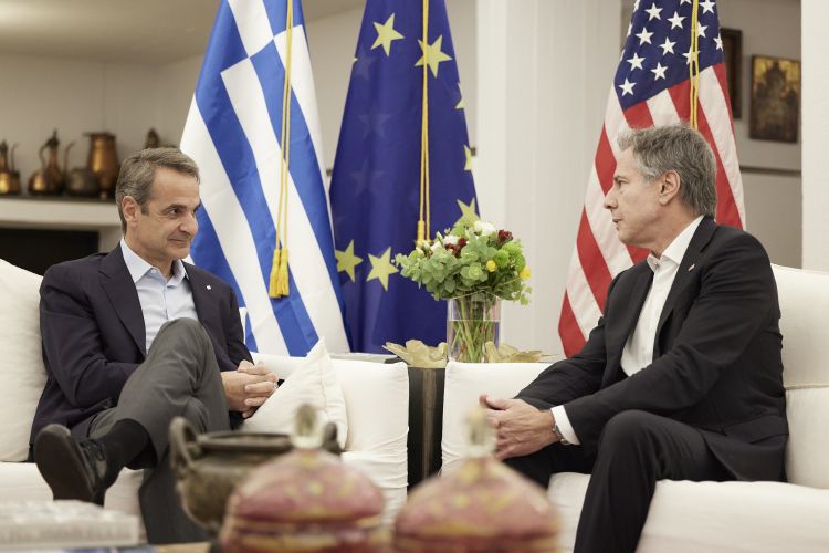 Συνάντηση Μητσοτάκη - Μπλίνκεν: «οι σχέσεις Ελλάδας - ΗΠΑ που είναι στο καλύτερο επίπεδο»